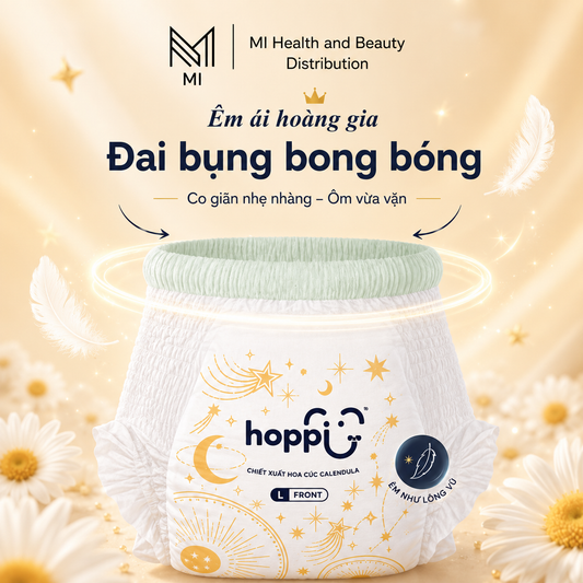 Thùng 4 bịch Bỉm quần Hoppi RoyalDream cao cấp chính hãng siêu mỏng 2mm đủ size M/L/XL/XXL cho bé từ 6-25kg