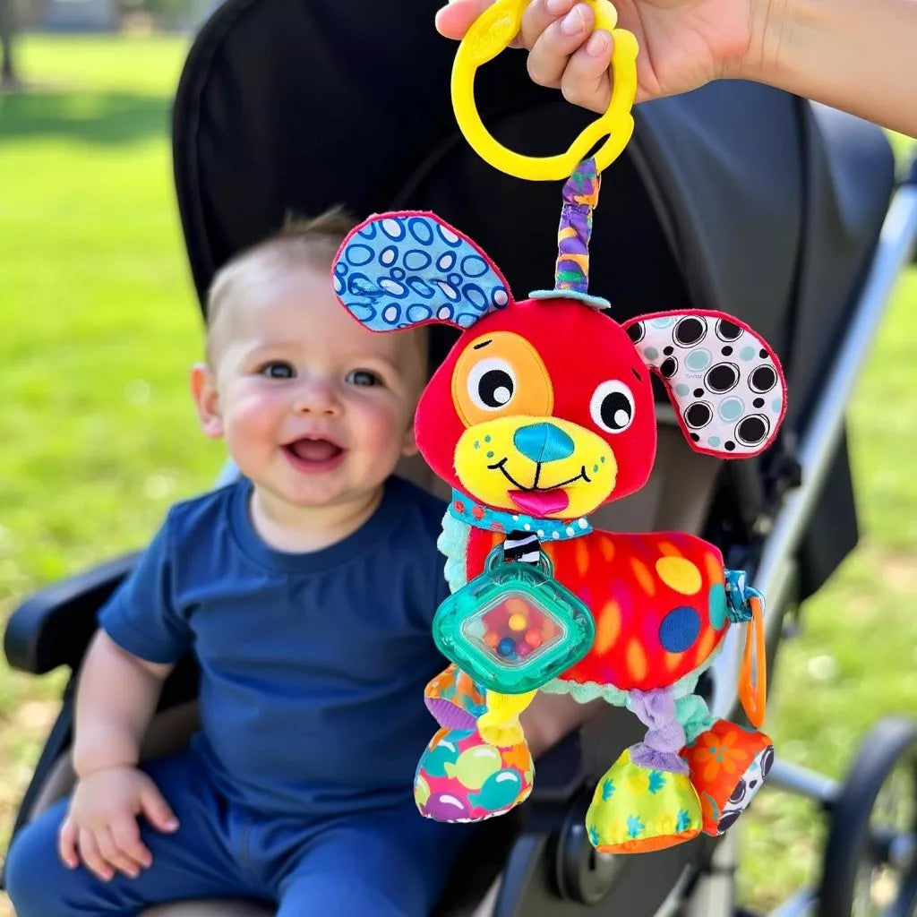 Playgro Activity Friend Penny Puppy – Đồ chơi phát triển giác quan cho bé, kẹp gắn xe đẩy/ghế ngồi