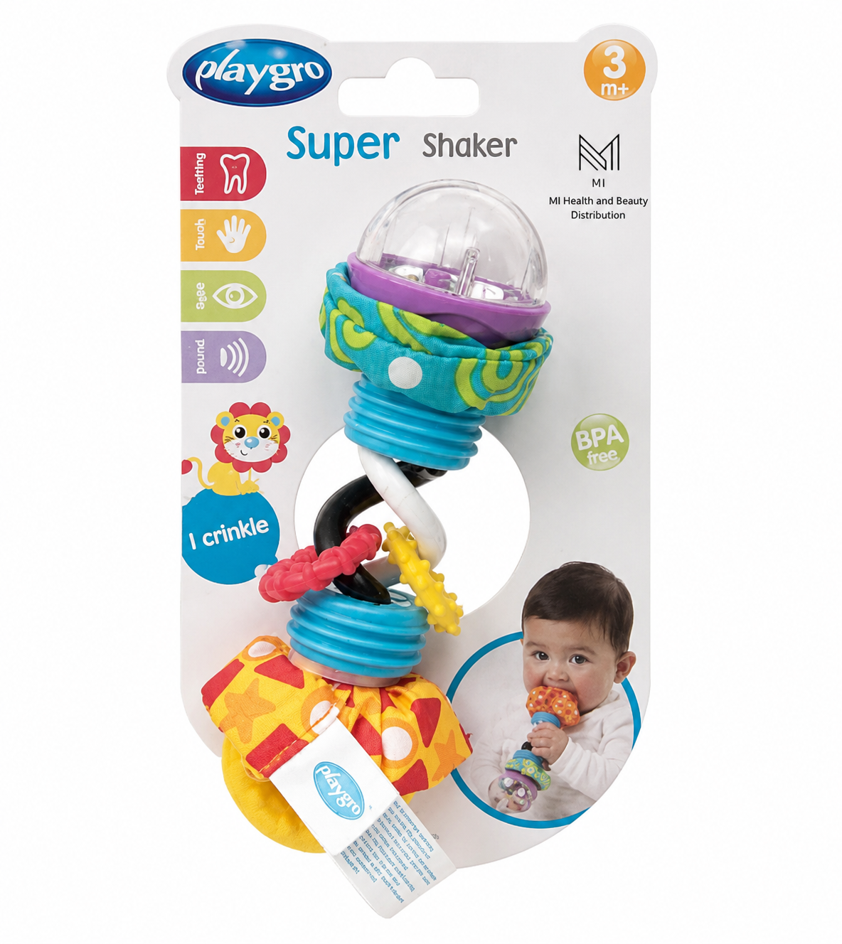 Xúc xắc & gặm nướu phát triển giác quan cho bé - Playgro Super Shaker