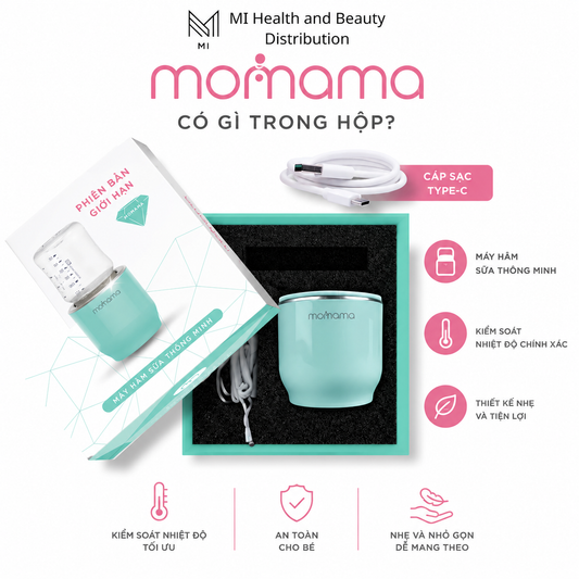 Máy Hâm Sữa Thông Minh MOMAMA Chính Hãng - Máy Hâm Sữa Không Dây Cầm Tay Tích Hợp Hộp Chia Sữa Pin 5000mAh Tiện Lợi