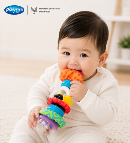 Xúc xắc & gặm nướu phát triển giác quan cho bé - Playgro Super Shaker