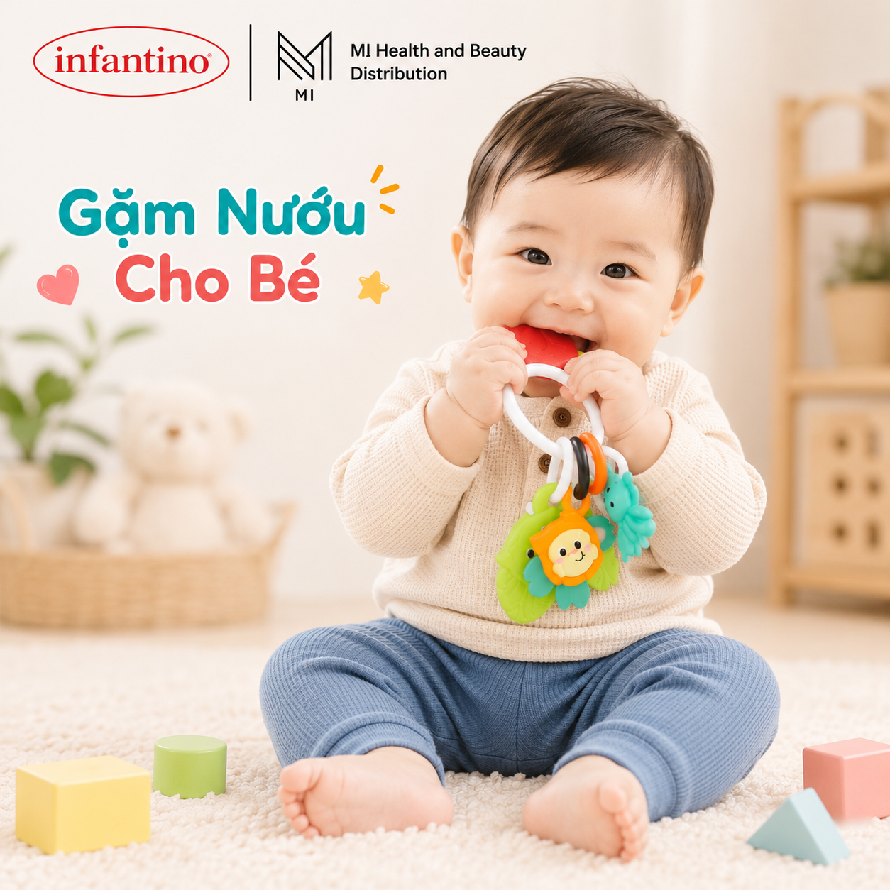 Gặm Nướu Cho Bé Pals Safari Infantino – Chất Liệu An Toàn, Thiết Kế Ngộ Nghĩnh
