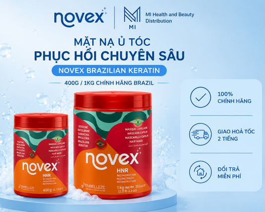 Mặt Nạ Ủ Tóc Phục Hồi Chuyên Sâu Novex Brazilian Keratin Hũ 400g / 1kg Chính Hãng Brazil