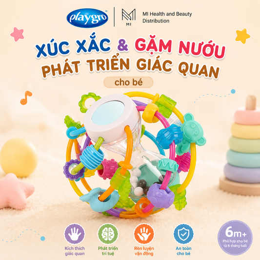 Quả bóng xúc xắc tập bò Playgro Play & Learn Ball chính hãng