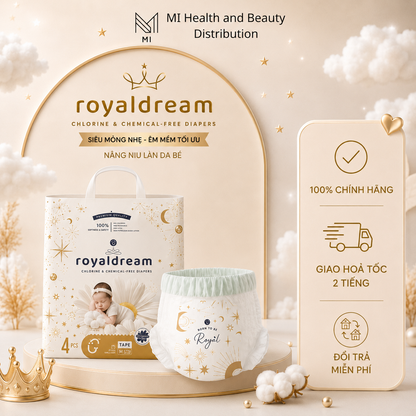 Bỉm quần Hoppi RoyalDream cao cấp chính hãng siêu mỏng 2mm đủ size M/L/XL/XXL cho bé từ 6-25kg