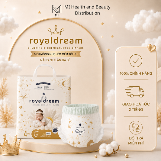 Bỉm quần Hoppi RoyalDream cao cấp chính hãng siêu mỏng 2mm đủ size M/L/XL/XXL cho bé từ 6-25kg