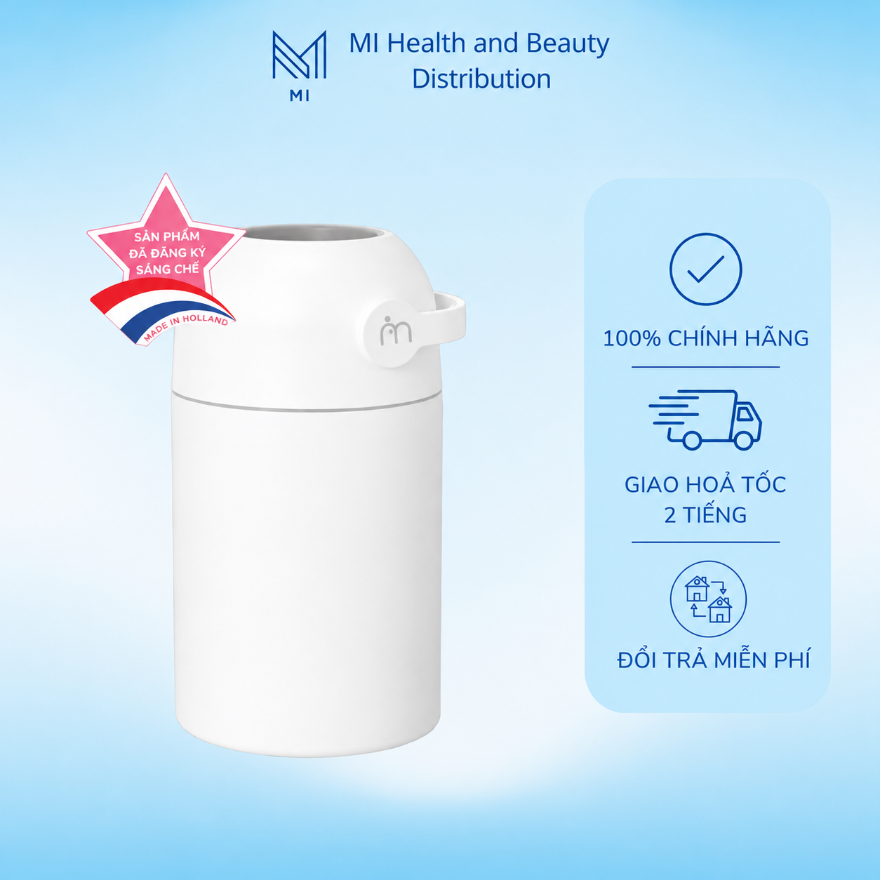 Thùng Đựng Tã Khử Mùi Momama - Giải Pháp Thông Minh, Tiết Kiệm & An Toàn Cho Bé