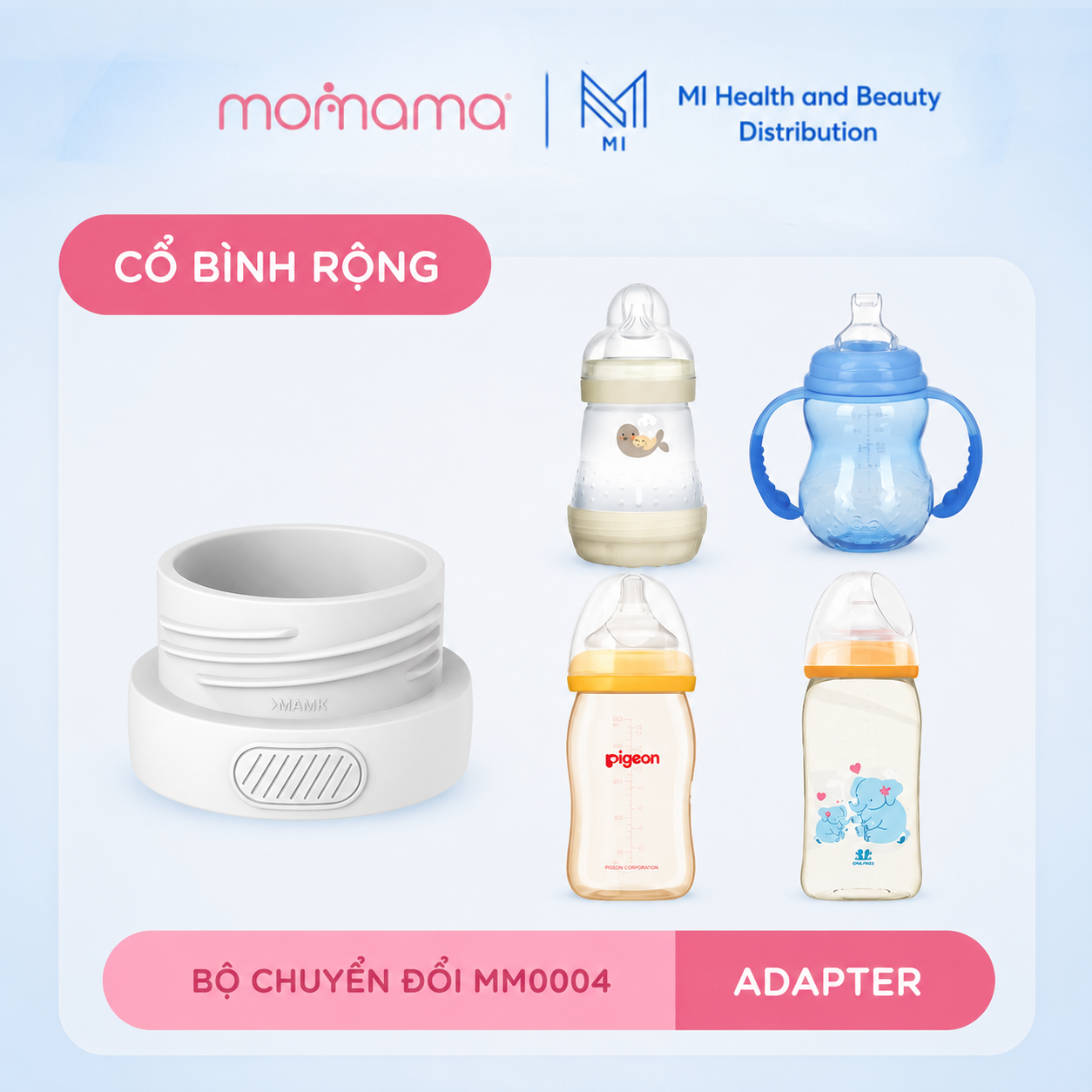 Cổ Bình Sữa/Bộ chuyển đổi cổ bình cho máy hâm sữa Momama phù hợp cho bình Moyuum