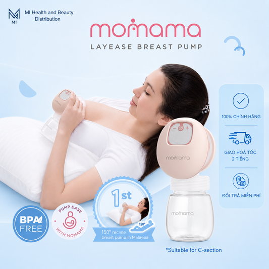 Máy Hút Sữa Điện Momama Layease – Rảnh Tay, Hút Sữa Khi Nằm, 4 Chế Độ Thông Minh