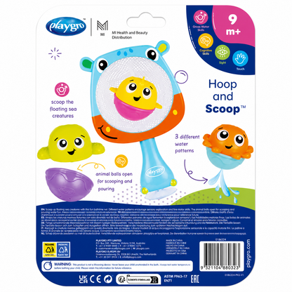 Đồ chơi nhà tắm ném bóng rổ Playgro Hoop & Scoop có đế hút chân không cho bé