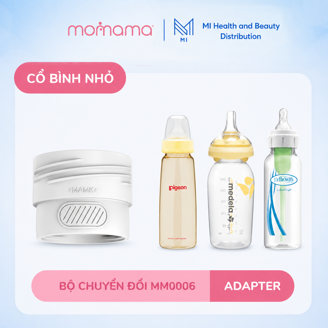 Cổ Bình Sữa/Bộ chuyển đổi cổ bình cho máy hâm sữa Momama phù hợp cho bình Moyuum