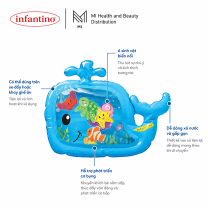 Thảm Nước Cho Bé Infantino Water Mat Giúp Tập Lẫy Tummy Time Kích Thích Giác Quan