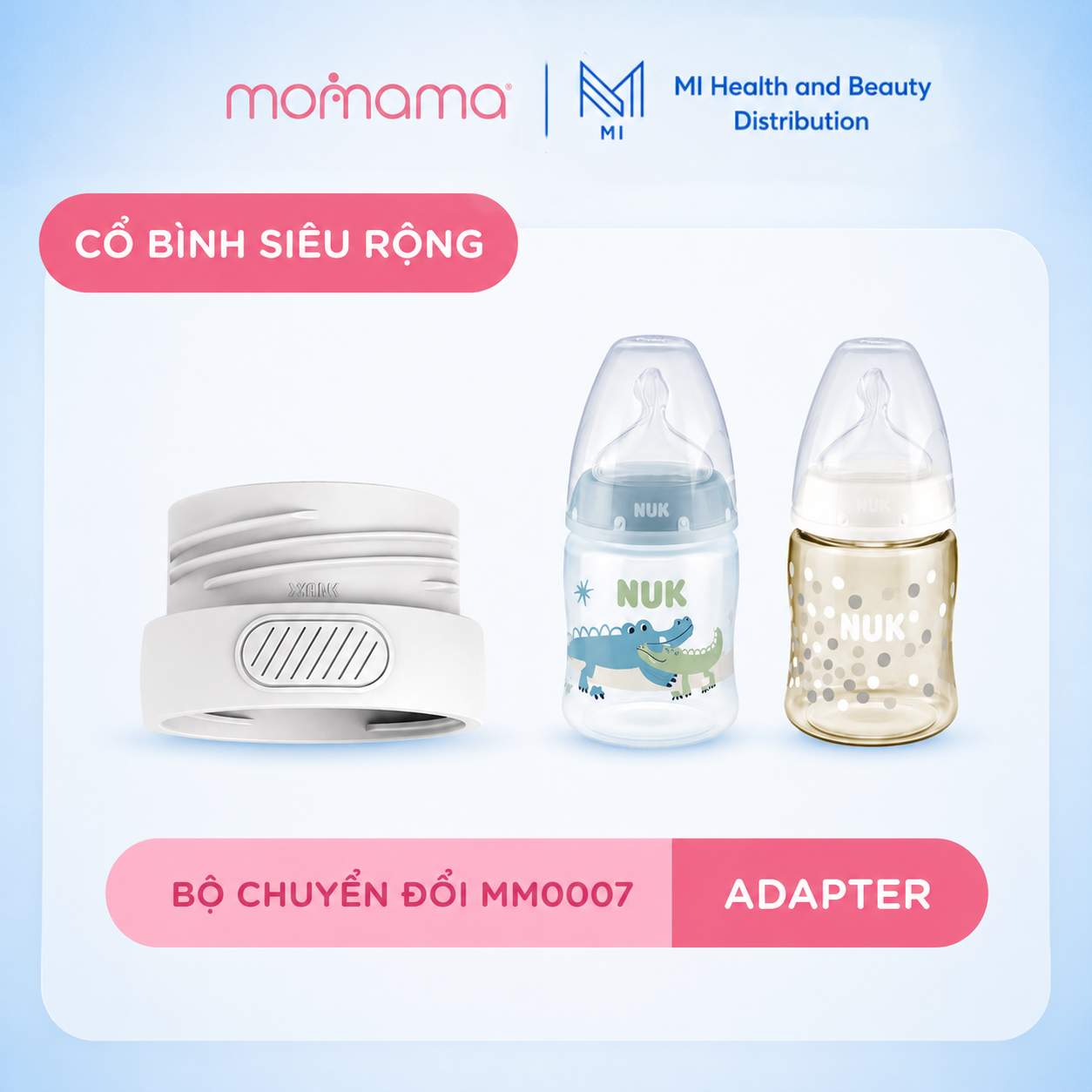 Cổ Bình Sữa/Bộ chuyển đổi cổ bình cho máy hâm sữa Momama phù hợp cho bình Moyuum