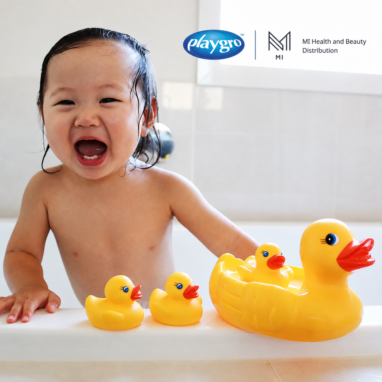 Bộ đồ chơi Đàn vịt thả bồn tắm Playgro Fully Sealed chính hãng cho bé