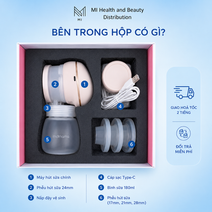 Máy Hút Sữa Điện Momama Layease – Rảnh Tay, Hút Sữa Khi Nằm, 4 Chế Độ Thông Minh