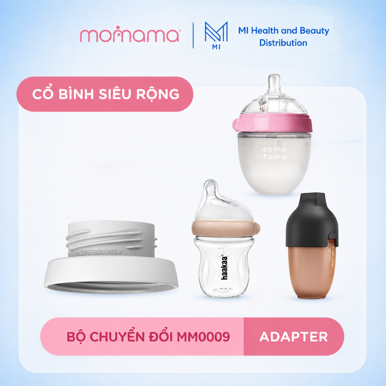 Cổ Bình Sữa/Bộ chuyển đổi cổ bình cho máy hâm sữa Momama phù hợp cho bình Moyuum