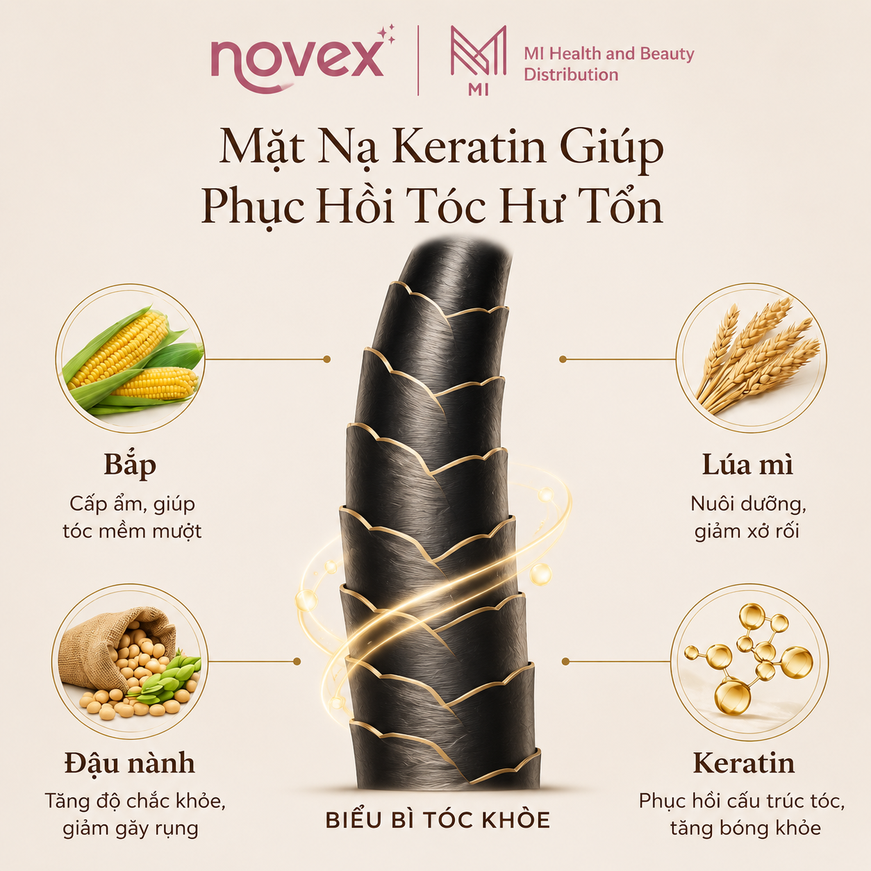 Mặt Nạ Ủ Tóc Phục Hồi Chuyên Sâu Novex Brazilian Keratin Hũ 400g / 1kg Chính Hãng Brazil