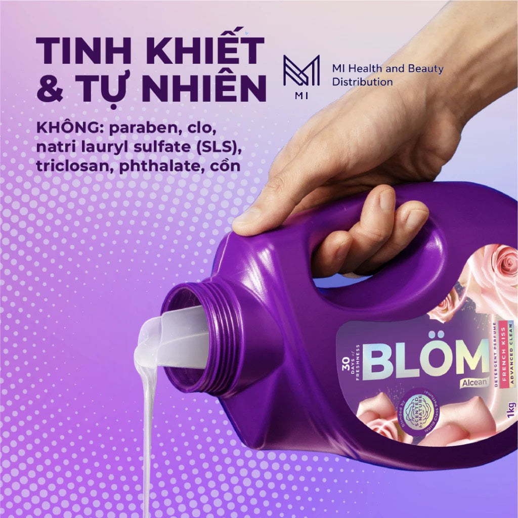 [Combo 3 chai] Nước giặt Blom 3 tần mùi hương cao cấp 3KG -  99% Kháng Khuẩn, Sạch Dịu Nhẹ An Toàn Cho Da