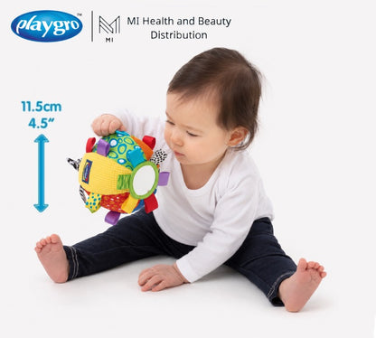 Bóng vải giác quan Playgro Loopy Loops Ball đa kết cấu phát tiếng lục lạc cho bé