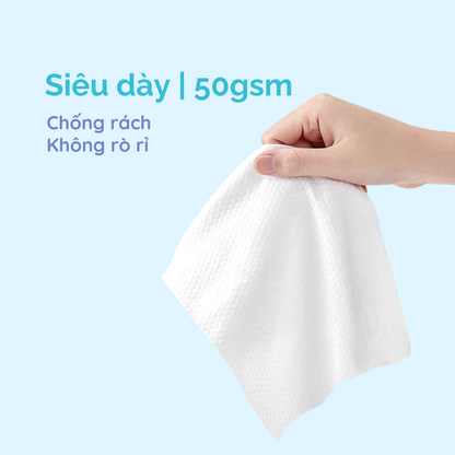 Khăn Ướt Trẻ Em Hoppi – Gói 3x80 tờ Nước Tinh Khiết, Mềm Mại, Dùng Được Cho Da Nhạy Cảm