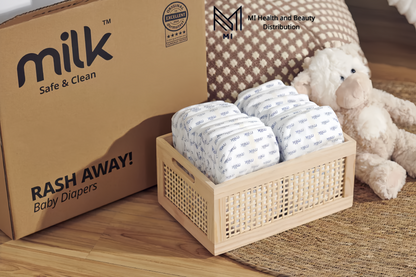 Bỉm Tã Dán MILK Flexi Tape Siêu Mềm Mỏng Chống Hăm Cho Bé [Size NB22/S48/M42]