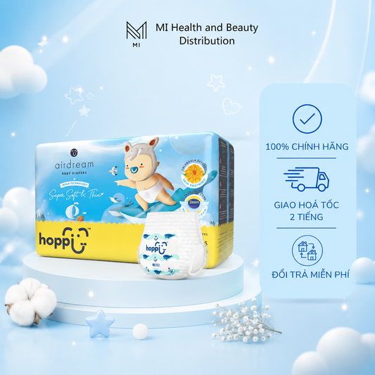 Bỉm Quần Hoppi Airdream Siêu Mỏng Nhẹ – Size M/L/XL/XXL – Cho Bé 6–25kg