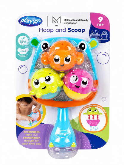 Đồ chơi nhà tắm ném bóng rổ Playgro Hoop & Scoop có đế hút chân không cho bé