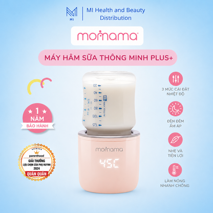 Máy Hâm Sữa Cầm Tay MOMAMA PLUS+ Cải Tiến - Máy Hâm Sữa Di Động Cho Bé Có Đèn Đêm, Sạc Type-C, Giữ Ấm 6 Giờ