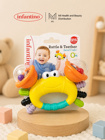 Đồ Chơi Ngậm Nướu Kích Thích Giác Quan Hình Cua Infantino Chính Hãng
