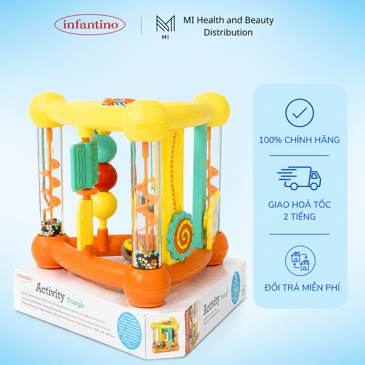 Đồ chơi tam giác Infantino Activity Triangle chính hãng giá tốt - Phát Triển Giác Quan & Vận Động Tinh Cho Bé