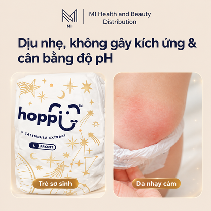 Thùng 4 Bịch Bỉm Dán Hoppi RoyalDream Siêu Mỏng Nhẹ – Size M/L/XL/XXL – Cho Bé Dưới 5–14kg