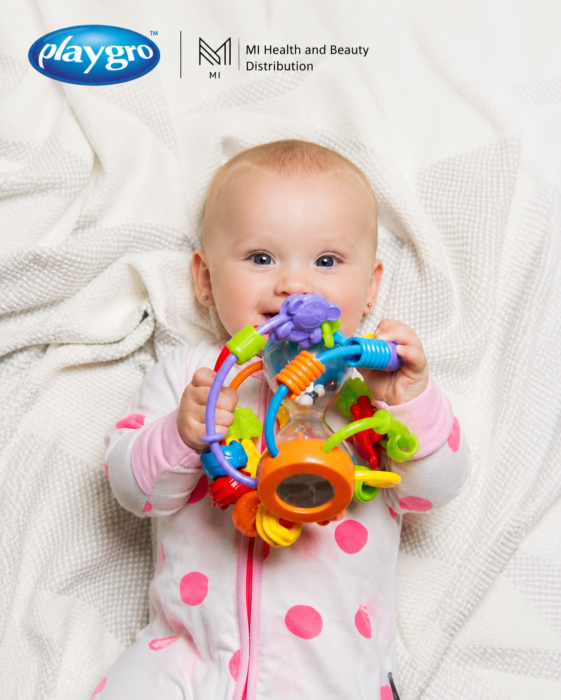 Quả bóng xúc xắc tập bò Playgro Play & Learn Ball chính hãng