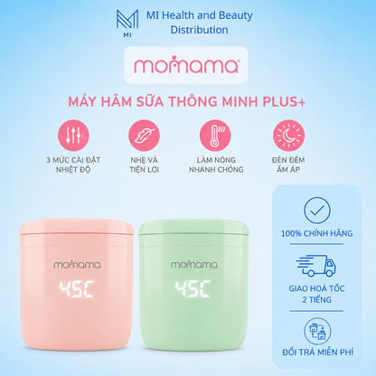 Máy Hâm Sữa Cầm Tay MOMAMA PLUS+ Cải Tiến - Máy Hâm Sữa Di Động Cho Bé Có Đèn Đêm, Sạc Type-C, Giữ Ấm 6 Giờ