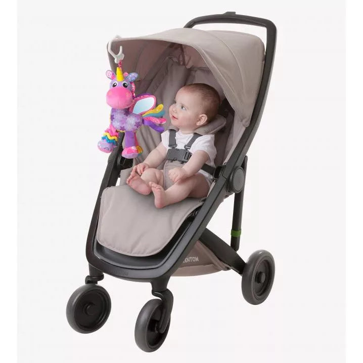 Playgro Activity Friend Stella Unicorn – Đồ chơi phát triển cảm giác cho bé, kẹp gắn xe đẩy/ghế ngồi, từ 0 tháng