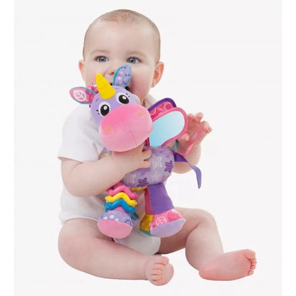 Playgro Activity Friend Stella Unicorn – Đồ chơi phát triển cảm giác cho bé, kẹp gắn xe đẩy/ghế ngồi, từ 0 tháng