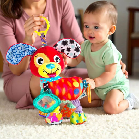 Playgro Activity Friend Penny Puppy – Đồ chơi phát triển giác quan cho bé, kẹp gắn xe đẩy/ghế ngồi