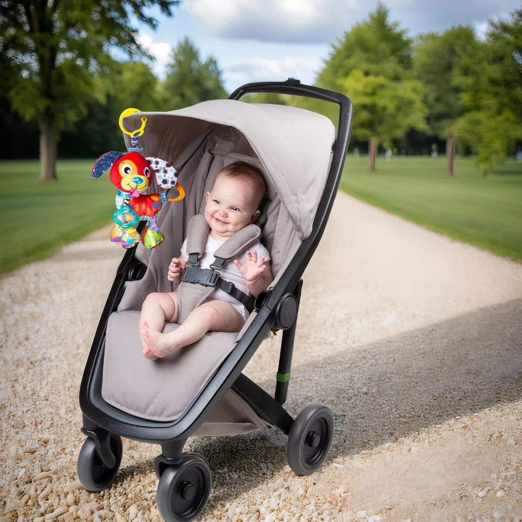Playgro Activity Friend Penny Puppy – Đồ chơi phát triển giác quan cho bé, kẹp gắn xe đẩy/ghế ngồi